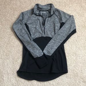 Long sleeve half zip running jacket